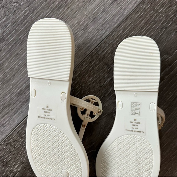 Tory Burch Mini Miller Jelly Sandal Ivory Size 9 - Picture 7 of 8